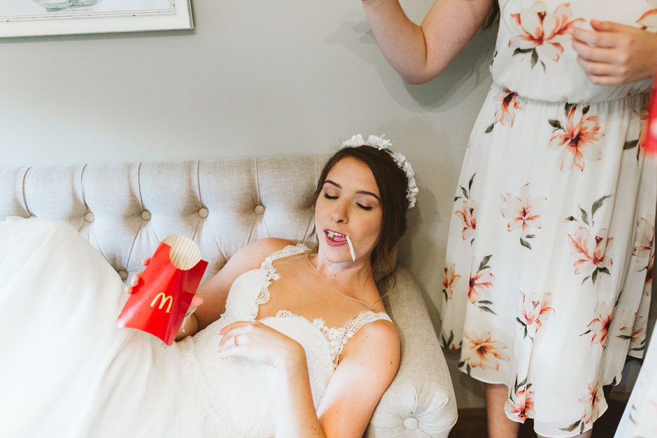 black barn vineyard and winery wedding fries