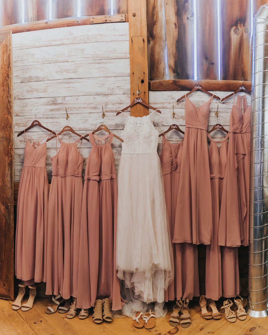 all dresses hanging up